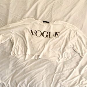 White Vogue Crop Top